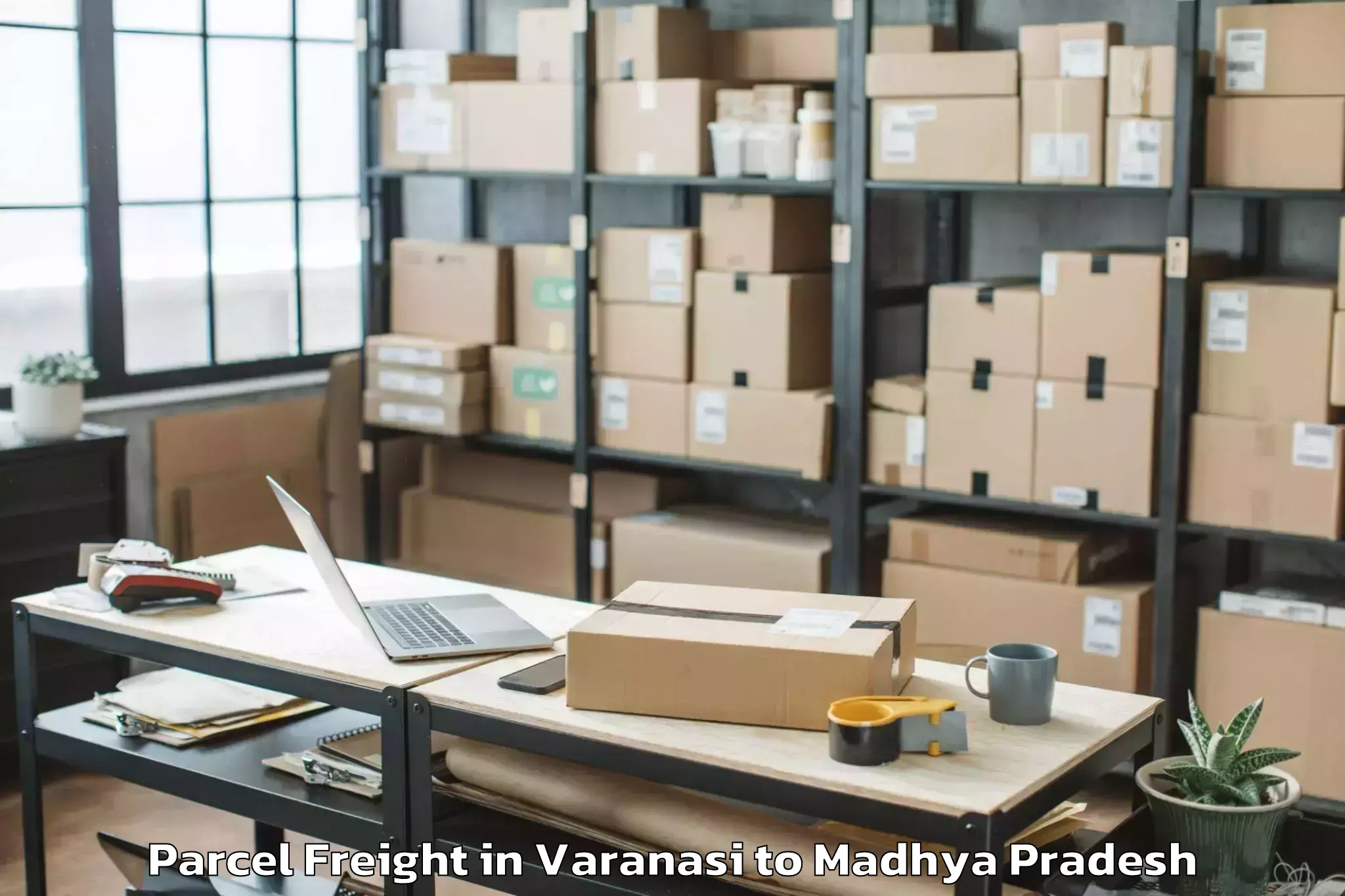 Easy Varanasi to Gwalior Gird Parcel Freight Booking